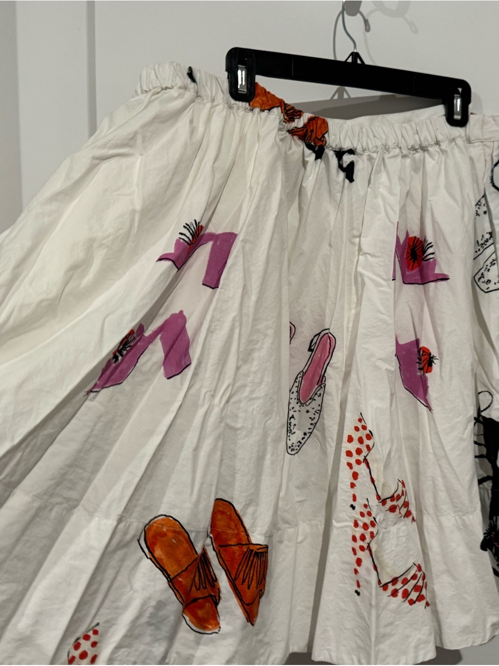 Anthropologie shoe whimsical print Skirt 2X - Picture 3 of 7